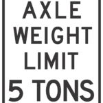 Axle Weight Limit 5 Tons / R12-2