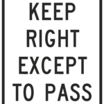 Keep Right Except To Pass / R4-16