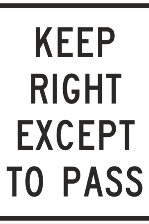 Keep Right Except To Pass / R4-16