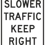 Slower Traffic Keep Right / R4-3