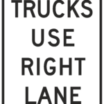 Trucks Use Right Lane / R4-5
