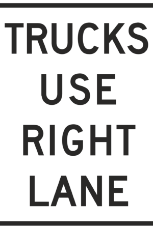 Trucks Use Right Lane / R4-5