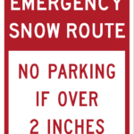 Emergency Snow Route No Parking If Over 2 Inches / R7-203