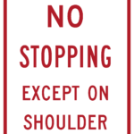 No Stopping Except On Shoulder / R8-6