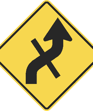 Combination Reverse Curve / Cross Road / W1-10E