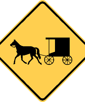 Horse-Drawn Vehicle Crossing / W11-14