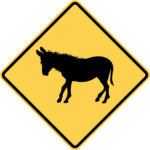Donkey Crossing / W11-19