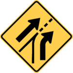 Entering Roadway Added Lane / W4-6