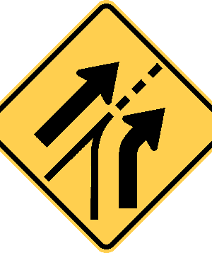 Entering Roadway Added Lane / W4-6