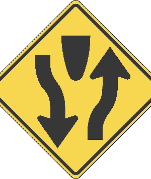 Divided Highway / W6-1