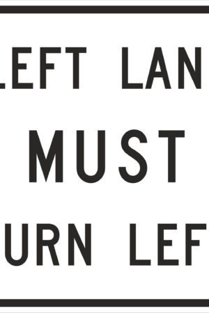 Left Lane Must Turn Left / R3-7