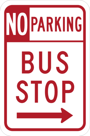 No Parking Bus Stop / R7-107