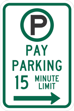 Pay Parking 15-Minute Limit / R7-21a