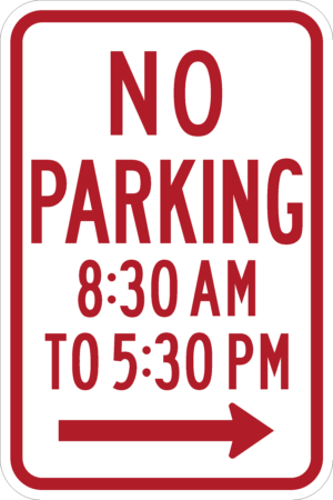 No Parking AM to PM / R7-2a