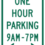 One Hour Parking AM to PM / R7-5