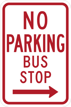 No Parking Bus Stop / R7-7