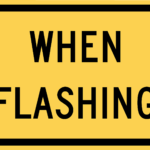 When Flashing / W16-13P